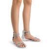 image:imageDREAM PAIRS Womens Ankle Strap Flat Sandals Summer Dressy Strappy Gladiator Rhinestones SandalsSilver