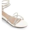 image:imageDREAM PAIRS Womens Ankle Strap Flat Sandals Summer Dressy Strappy Gladiator Rhinestones SandalsWhite