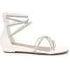 image:imageDREAM PAIRS Womens Ankle Strap Flat Sandals Summer Dressy Strappy Gladiator Rhinestones SandalsWhite
