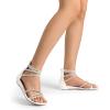 image:imageDREAM PAIRS Womens Ankle Strap Flat Sandals Summer Dressy Strappy Gladiator Rhinestones SandalsWhite