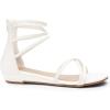 image:imageDREAM PAIRS Womens Ankle Strap Flat Sandals Summer Dressy Strappy Gladiator Rhinestones SandalsWhitePu
