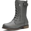 image:imageDREAM PAIRS Womens Combat Boots Built in Wallet Pocket Lace Up Military Bootie