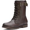 image:imageDREAM PAIRS Womens Combat Boots Built in Wallet Pocket Lace Up Military Bootie