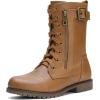 image:imageDREAM PAIRS Womens Combat Boots Built in Wallet Pocket Lace Up Military Bootie
