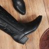 image:imageDREAM PAIRS Womens Cowboy Boots Pull On Cowgirl Boots Mid Calf Western Boots Available in Regular and Wide CalfBlack
