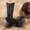 image:imageDREAM PAIRS Womens Cowboy Boots Pull On Cowgirl Boots Mid Calf Western Boots Available in Regular and Wide CalfBlackpu