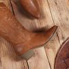 image:imageDREAM PAIRS Womens Cowboy Boots Pull On Cowgirl Boots Mid Calf Western Boots Available in Regular and Wide CalfTan