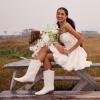 image:imageDREAM PAIRS Womens Cowboy Boots Pull On Cowgirl Boots Mid Calf Western Boots Available in Regular and Wide CalfWhite