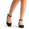 image:imageDREAM PAIRS Womens Dress Flats Ballet Low Wedge Round Toe Ankle Strap Comfortable Casual Flats ShoesBlack Nubuck