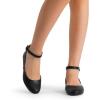 image:imageDREAM PAIRS Womens Dress Flats Ballet Low Wedge Round Toe Ankle Strap Comfortable Casual Flats ShoesBlackPu1