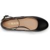 image:imageDREAM PAIRS Womens Dress Flats Ballet Low Wedge Round Toe Ankle Strap Comfortable Casual Flats ShoesBlackPu1