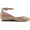 image:imageDREAM PAIRS Womens Dress Flats Ballet Low Wedge Round Toe Ankle Strap Comfortable Casual Flats ShoesNude Pu
