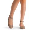image:imageDREAM PAIRS Womens Dress Flats Ballet Low Wedge Round Toe Ankle Strap Comfortable Casual Flats ShoesNude Pu