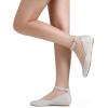 image:imageDREAM PAIRS Womens Dress Flats Ballet Low Wedge Round Toe Ankle Strap Comfortable Casual Flats ShoesSilver Glitter