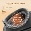 image:imageDREAM PAIRS Womens Fuzzy Cozy Slippers Genuine Suede Indoor Outdoor Fluffy Home Comfy Winter Slip On Cute Warm Memory Foam Furry Shoes FuzzyEasyGrey