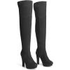 image:imageDREAM PAIRS Womens HIGHPLAT Chunky Thigh High Over The Knee High Heel BootsBlack