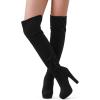 image:imageDREAM PAIRS Womens HIGHPLAT Chunky Thigh High Over The Knee High Heel BootsBlack