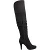 image:imageDREAM PAIRS Womens HIGHPLAT Chunky Thigh High Over The Knee High Heel BootsBlack1