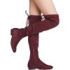 image:imageDREAM PAIRS Womens HIGHPLAT Chunky Thigh High Over The Knee High Heel BootsBlackNubuck1