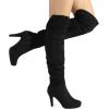 image:imageDREAM PAIRS Womens HIGHPLAT Chunky Thigh High Over The Knee High Heel BootsBlackNubuck1