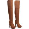 image:imageDREAM PAIRS Womens HIGHPLAT Chunky Thigh High Over The Knee High Heel BootsBrown