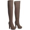 image:imageDREAM PAIRS Womens HIGHPLAT Chunky Thigh High Over The Knee High Heel BootsKhaki