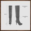 image:imageDREAM PAIRS Womens HIGHPLAT Chunky Thigh High Over The Knee High Heel BootsLightGrey