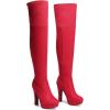 image:imageDREAM PAIRS Womens HIGHPLAT Chunky Thigh High Over The Knee High Heel BootsRed
