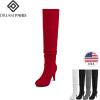 image:imageDREAM PAIRS Womens HIGHPLAT Chunky Thigh High Over The Knee High Heel BootsRed1