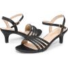 image:imageDREAM PAIRS Womens Kitten Heels Open Round Toe Comfortable Strappy Heels for Dressy Wedding Party Evening SandalsBlacksatin
