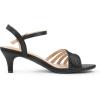 image:imageDREAM PAIRS Womens Kitten Heels Open Round Toe Comfortable Strappy Heels for Dressy Wedding Party Evening SandalsBlacksatin
