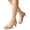 image:imageDREAM PAIRS Womens Kitten Heels Open Round Toe Comfortable Strappy Heels for Dressy Wedding Party Evening SandalsGoldglitter
