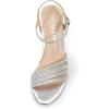 image:imageDREAM PAIRS Womens Kitten Heels Open Round Toe Comfortable Strappy Heels for Dressy Wedding Party Evening SandalsSilverglitter