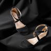 image:imageDREAM PAIRS Womens Low Wedge Sandals Ankle Strap Heel Sandal Open Toe Wide Dress Summer ShoesBlacknubuck