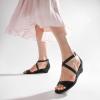 image:imageDREAM PAIRS Womens Low Wedge Sandals Ankle Strap Heel Sandal Open Toe Wide Dress Summer ShoesBlacknubuck