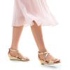 image:imageDREAM PAIRS Womens Low Wedge Sandals Ankle Strap Heel Sandal Open Toe Wide Dress Summer ShoesGoldpu