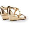 image:imageDREAM PAIRS Womens Low Wedge Sandals Ankle Strap Heel Sandal Open Toe Wide Dress Summer ShoesGoldpu