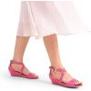 image:imageDREAM PAIRS Womens Low Wedge Sandals Ankle Strap Heel Sandal Open Toe Wide Dress Summer ShoesHot Pinkpu