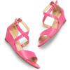 image:imageDREAM PAIRS Womens Low Wedge Sandals Ankle Strap Heel Sandal Open Toe Wide Dress Summer ShoesHot Pinkpu