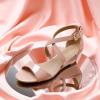 image:imageDREAM PAIRS Womens Low Wedge Sandals Ankle Strap Heel Sandal Open Toe Wide Dress Summer ShoesNudepat
