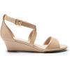 image:imageDREAM PAIRS Womens Low Wedge Sandals Ankle Strap Heel Sandal Open Toe Wide Dress Summer ShoesNudepat1