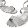 image:imageDREAM PAIRS Womens Low Wedge Sandals Ankle Strap Heel Sandal Open Toe Wide Dress Summer ShoesSilver