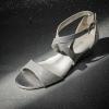 image:imageDREAM PAIRS Womens Low Wedge Sandals Ankle Strap Heel Sandal Open Toe Wide Dress Summer ShoesSilver