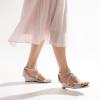 image:imageDREAM PAIRS Womens Low Wedge Sandals Ankle Strap Heel Sandal Open Toe Wide Dress Summer ShoesSilver