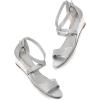 image:imageDREAM PAIRS Womens Low Wedge Sandals Ankle Strap Heel Sandal Open Toe Wide Dress Summer ShoesSilver