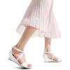 image:imageDREAM PAIRS Womens Low Wedge Sandals Ankle Strap Heel Sandal Open Toe Wide Dress Summer ShoesWhitepu