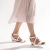 image:imageDREAM PAIRS Womens Low Wedge Sandals Ankle Strap Heel Sandal Open Toe Wide Dress Summer ShoesWhitepu