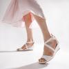 image:imageDREAM PAIRS Womens Low Wedge Sandals Ankle Strap Heel Sandal Open Toe Wide Dress Summer ShoesWhitepu