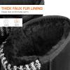 image:imageDREAM PAIRS Womens Mid Calf Winter Snow Boots Fashion FuzzyChic Buckle BootiesBlack