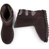 image:imageDREAM PAIRS Womens Mid Calf Winter Snow Boots Fashion FuzzyChic Buckle BootiesBrown